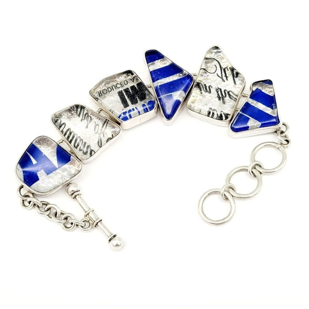 Charles Albert Absolut Vodka Glass 950 Fine Silver Bracelet Limited Edition